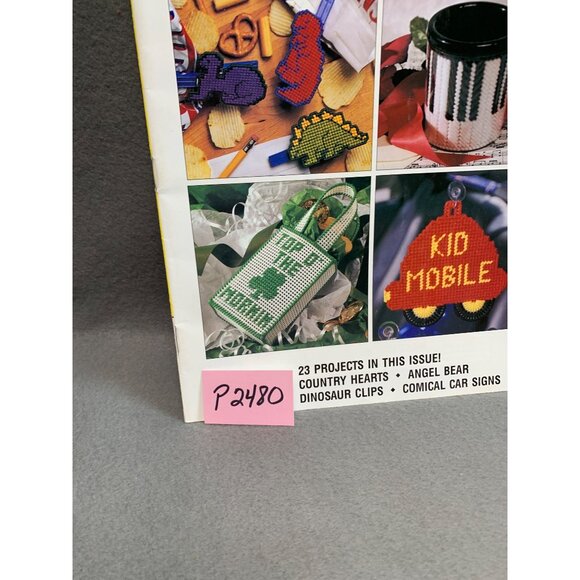 Vintage Plastic Canvas Magazine Lot 80s-90s Craft Ideas & Patterns Cross Stitch - Picture 8 of 8